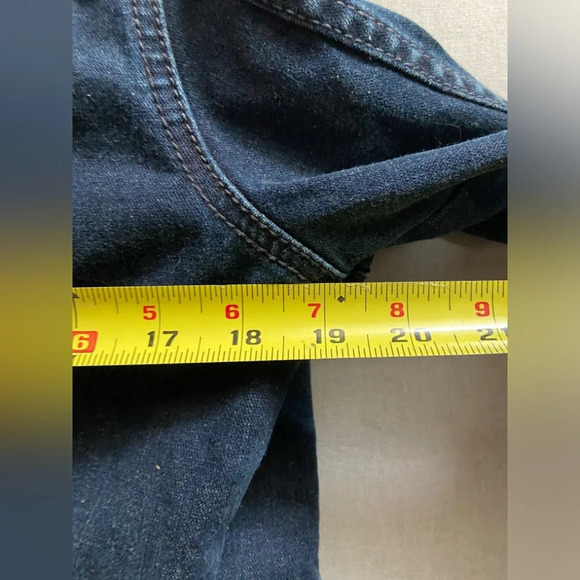 Dish dark denim button jean  jacket Sz M - Picture 10 of 10